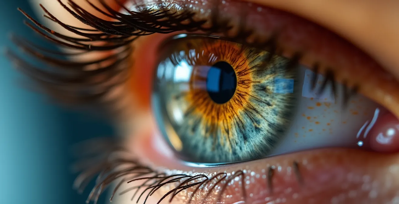 Museumsbesucher in konzentrierter Betrachtung eines Kunstwerks aus nächster Nähe