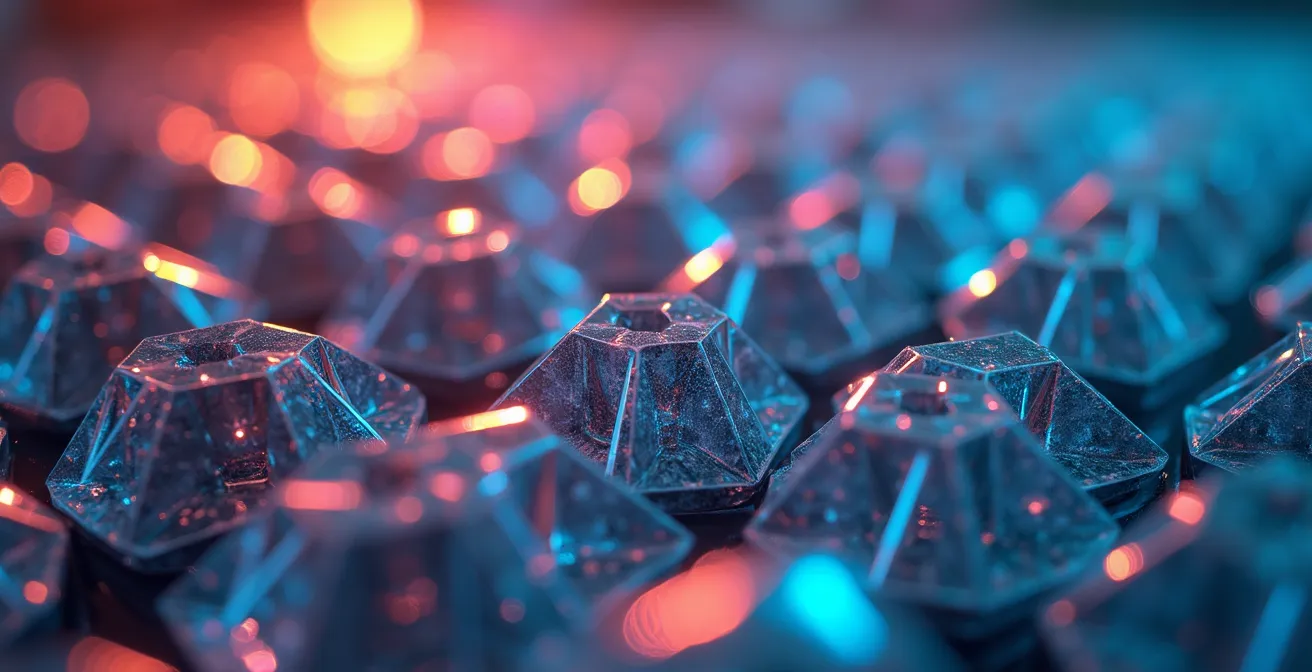 Abstrakte Darstellung algorithmischer Filterblase in sozialen Medien