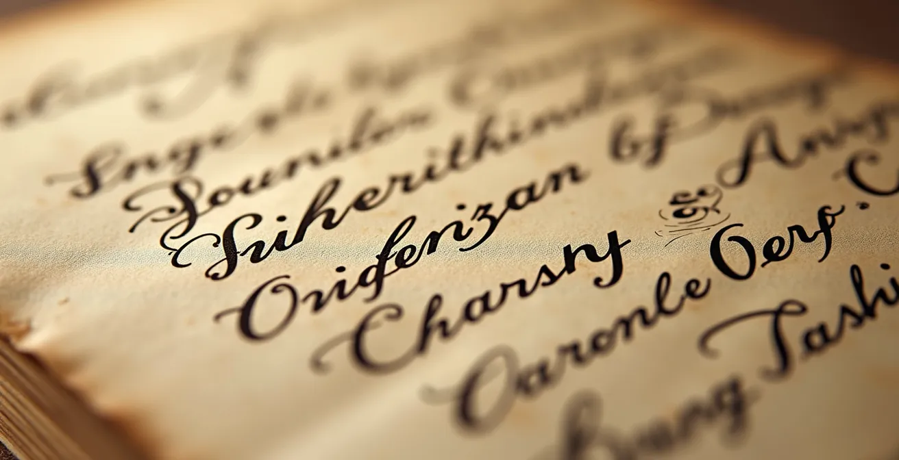 Makroaufnahme historischer Kurrentschrift in einem deutschen Kirchenbuch