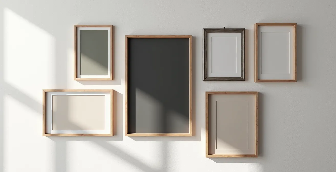 Organisierte Petersburger Hängung mit visuellem Anker im Zentrum