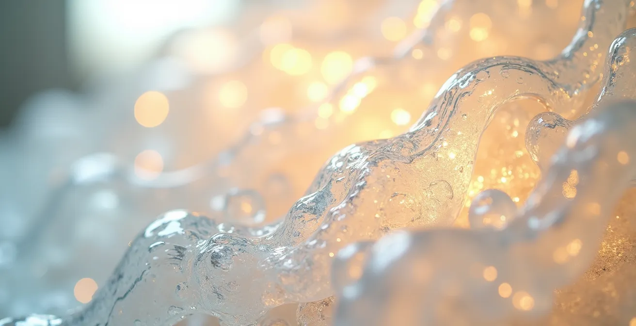 Filigrane Glasskulptur die Licht durchlässt ohne den Raum zu blockieren